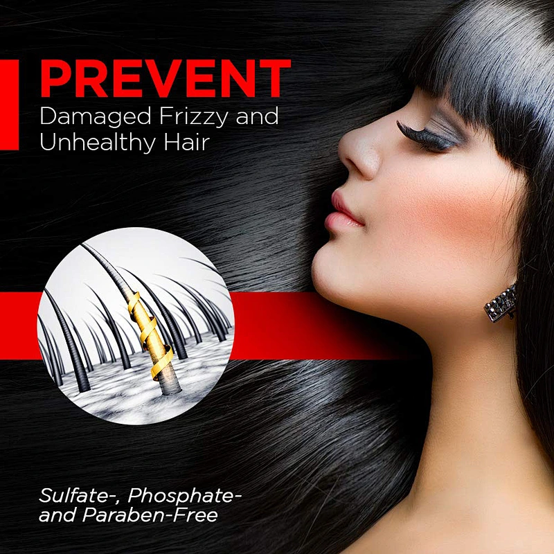 Private label OEM organic moroccan argan oil straightening heat protectant spray for hair with oil