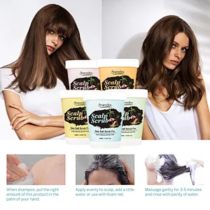 Private Label Wholesale Hair Treatment Deep Cleansing Purifying Anti-Dandruff Shampoo Hair Wash Massager Scalp Scrub