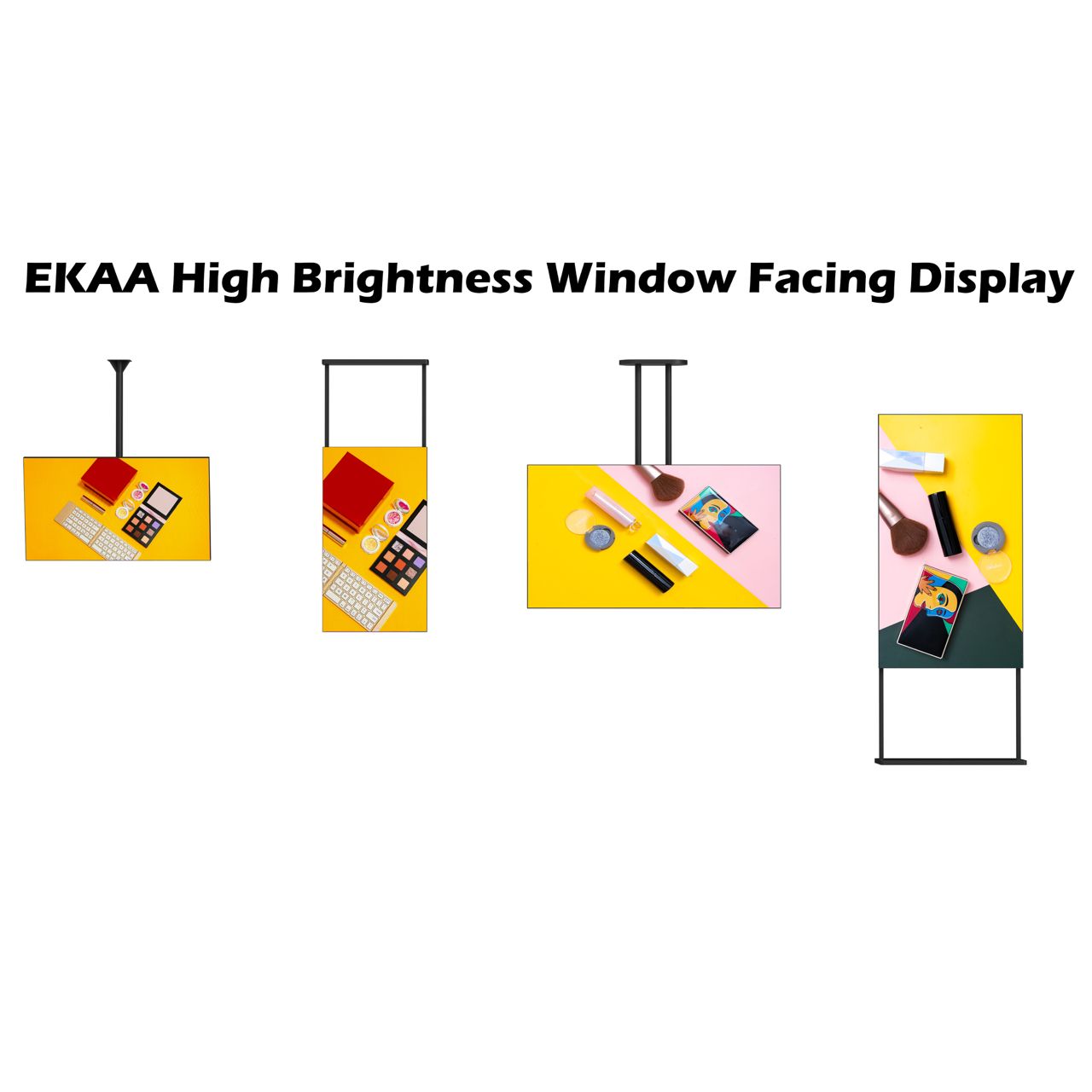 Single Sided High Brightness window facing displays