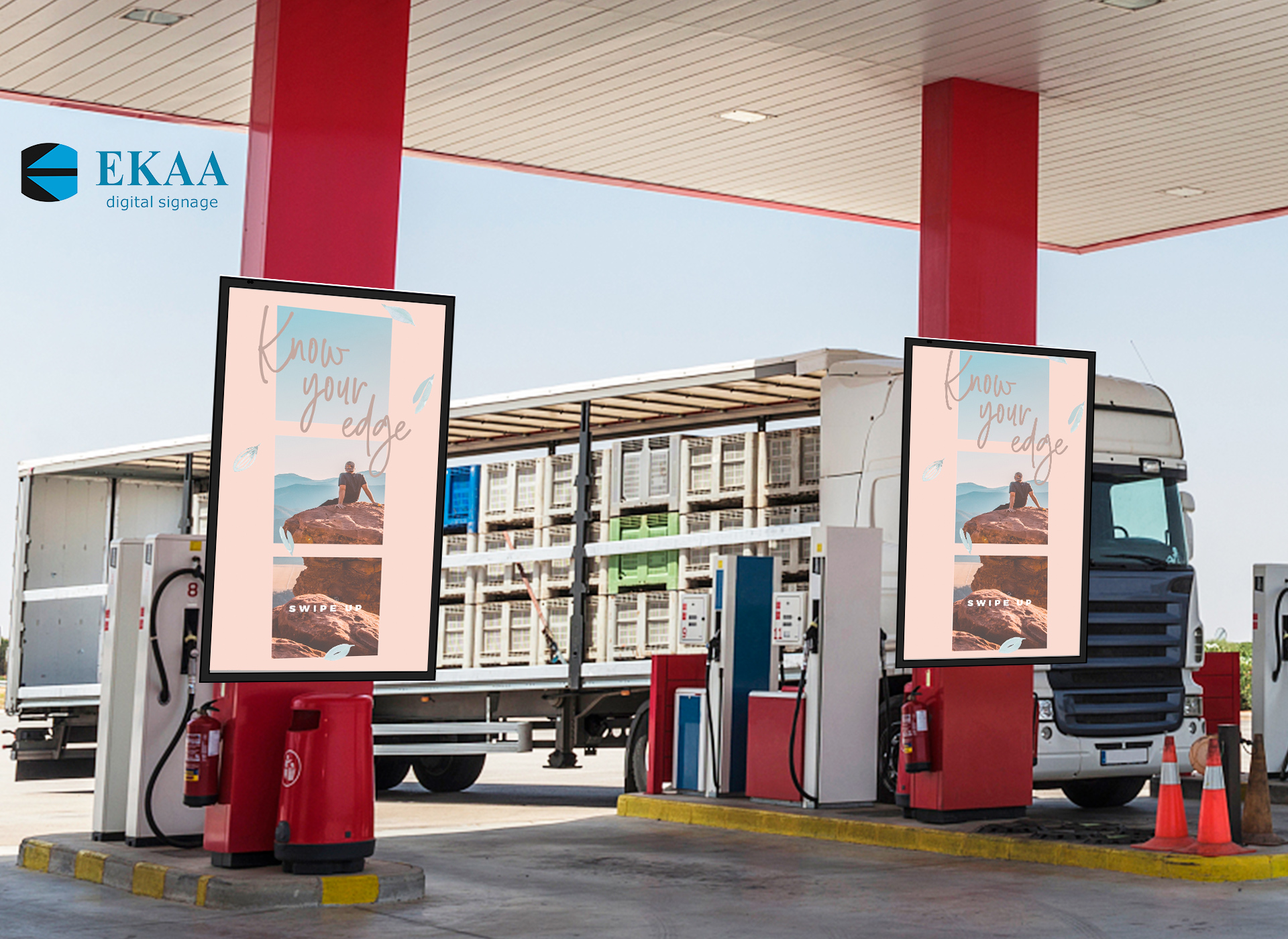 Gas station IP67 Outdoor Digital Signage manufacturer EKAA