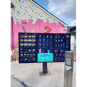 Three Screens Outdoor QSR Drive-thru Menu Boards