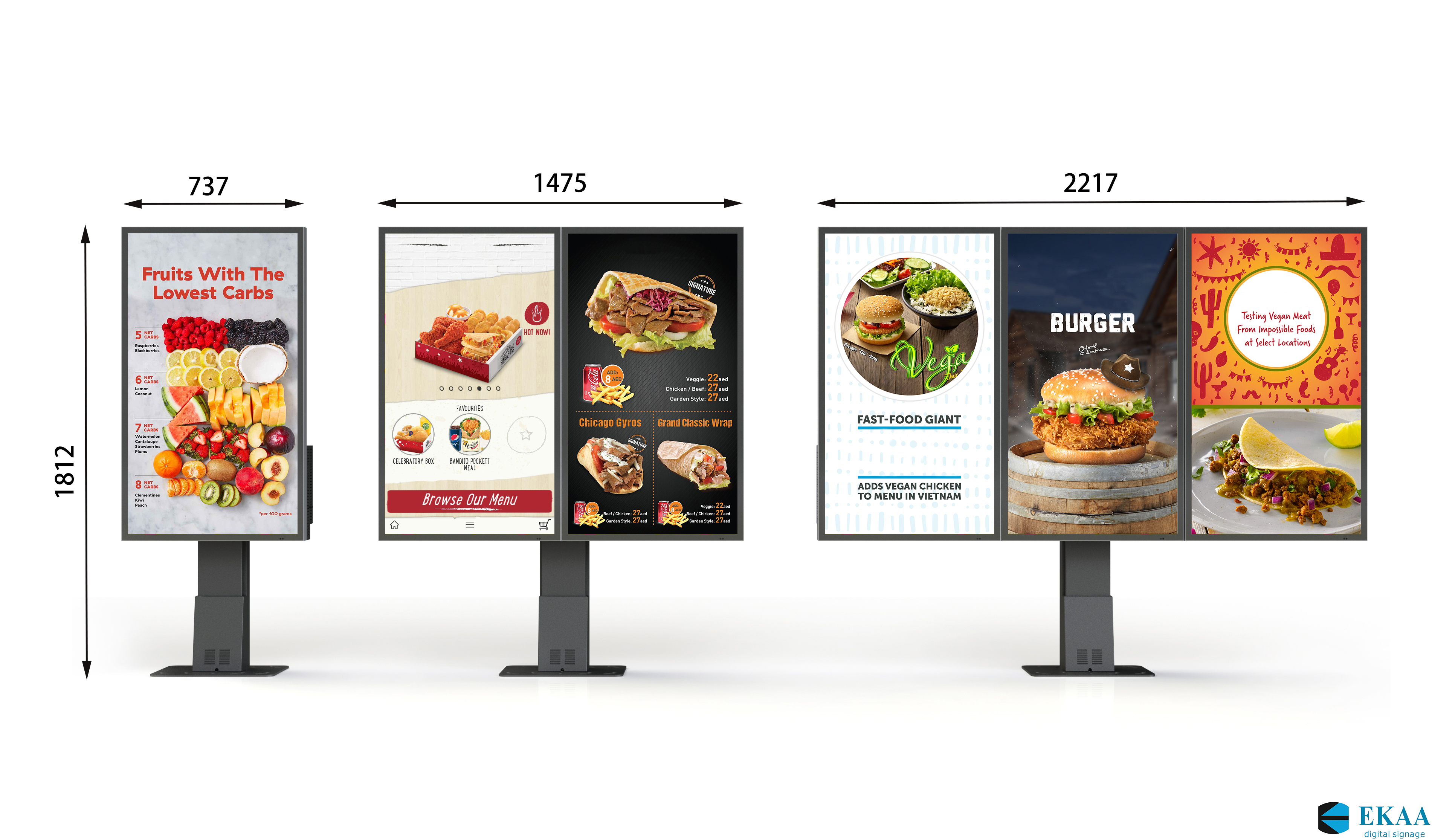 Dual Screen Outdoor QSR Drive-thru Menu Boards