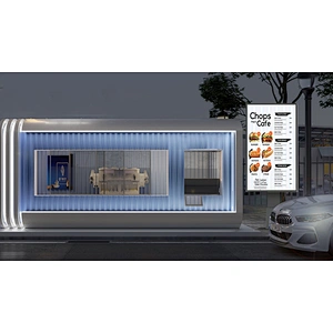 Schede menu drive-thru QSR da esterno singole