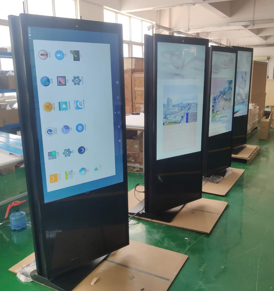 両面フロアスタンディングディスプレイ - 43/49/55 インチ LCD