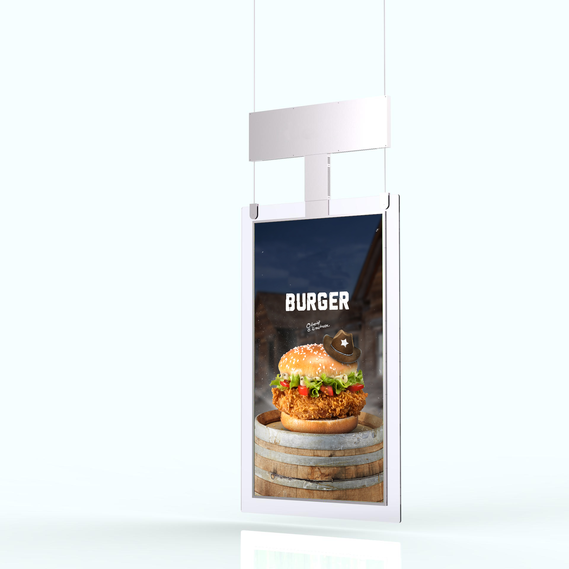 Ultra-thin ceiling double sides displays