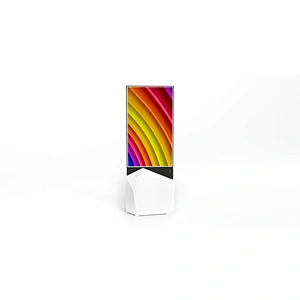Ultra-thin floor standing double-sided displays