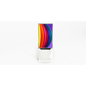 Ultra-thin floor standing double-sided displays