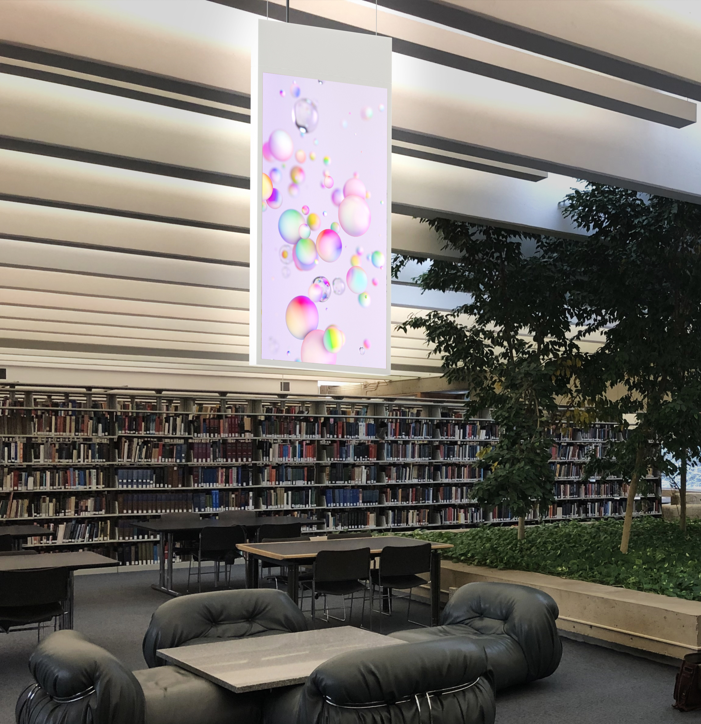 Ceiling Double Sides Displays 700nits+350nits