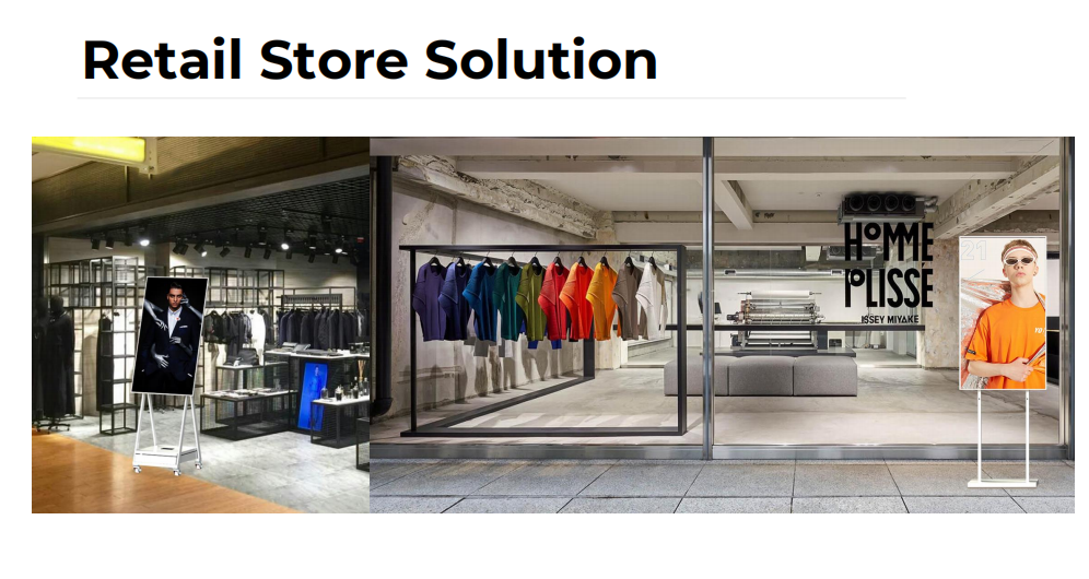 Double Sided High Brightness Displays for retail store