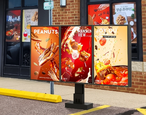 Three Screens Outdoor QSR Drive-thru Menu Boards