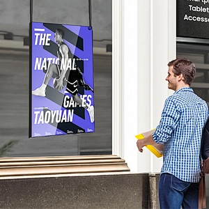 Single Sided High Brightness window facing displays