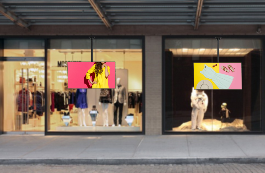 Digital signage for store window display