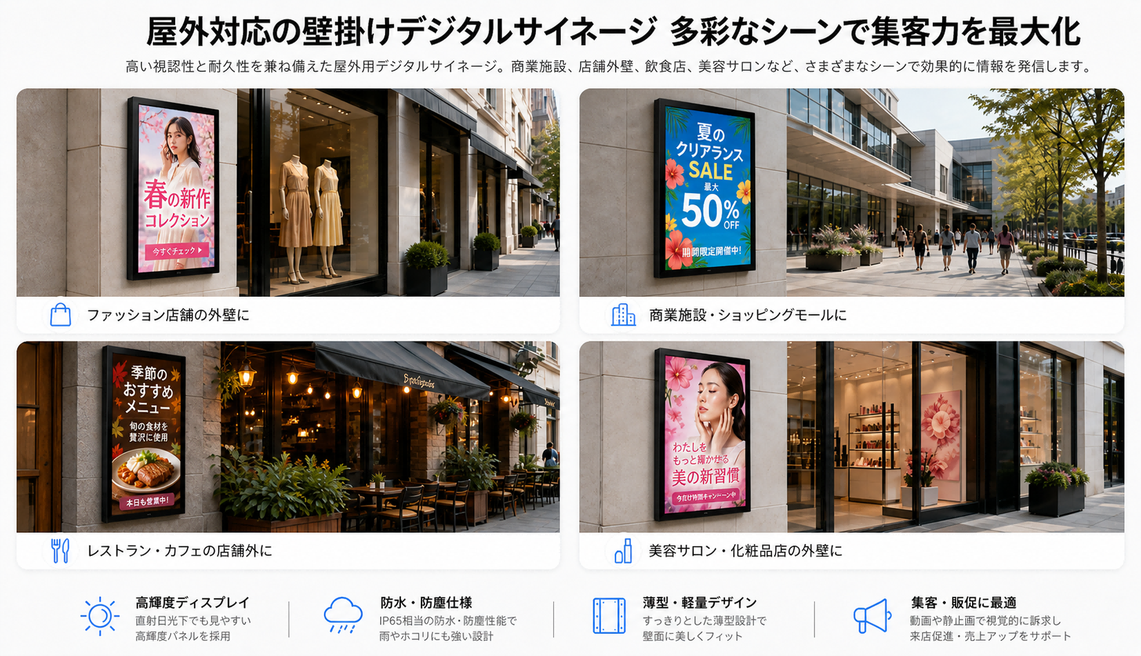 プールサイド IP67 屋外壁掛けディスプレイ - プールサイドの屋外テレビ 11