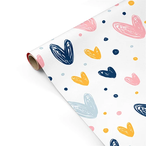 Valentine wrapping paper sheet