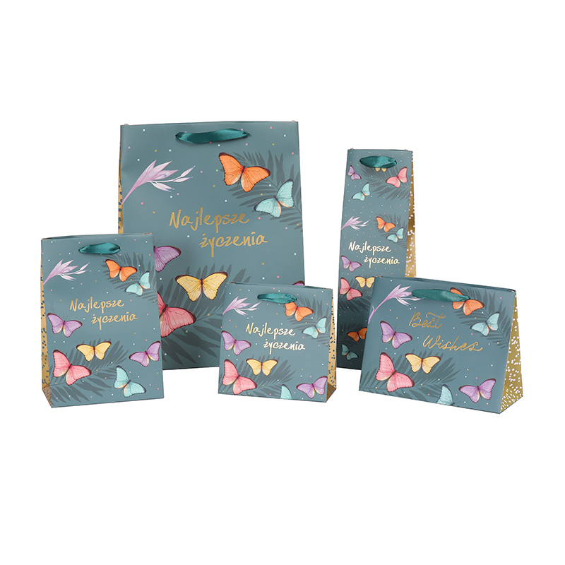 Spring everyday gift paper bags hot foil
