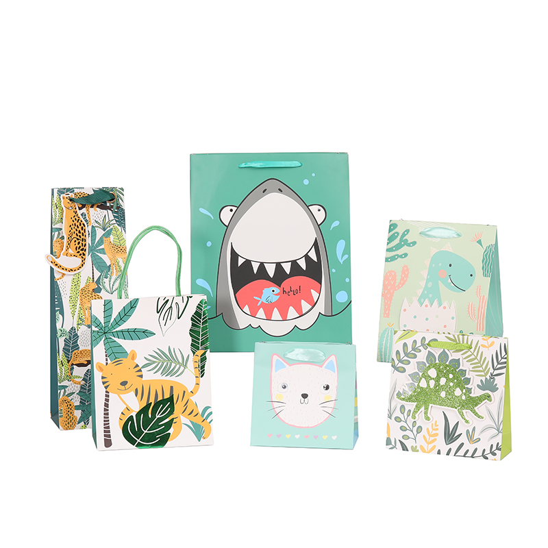 Animal Series Everyday Glitter Paper Bags Shopping Bags