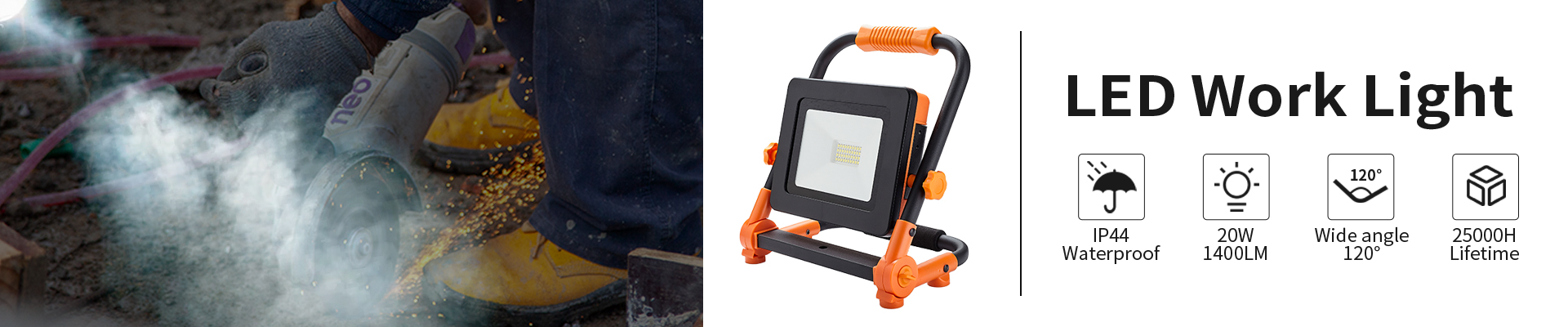 LED Rechargeable work light with bar