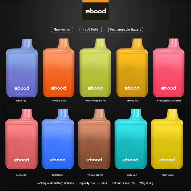 zbood 4000 puffs rechargeable vape pen