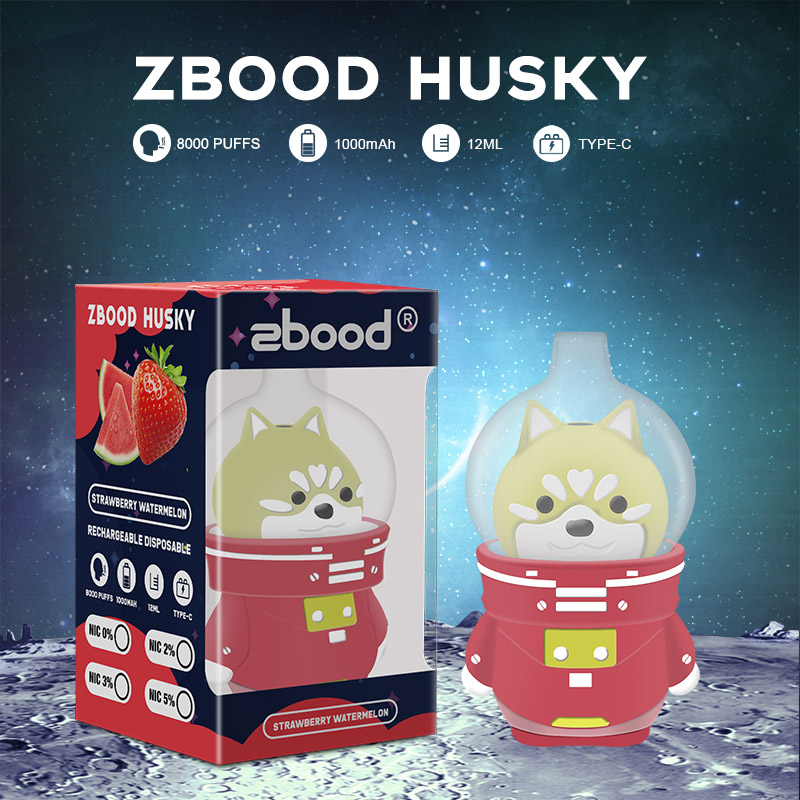 zbood husky 8000 puff disposable vape -strawberry watermelon