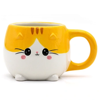 Functional and Stylish Mug, Adorable Cat Design, Whimsical Decorative Piece