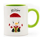 Festive Holiday Atmosphere, Vibrant Green Handle, Warm Drink Companion