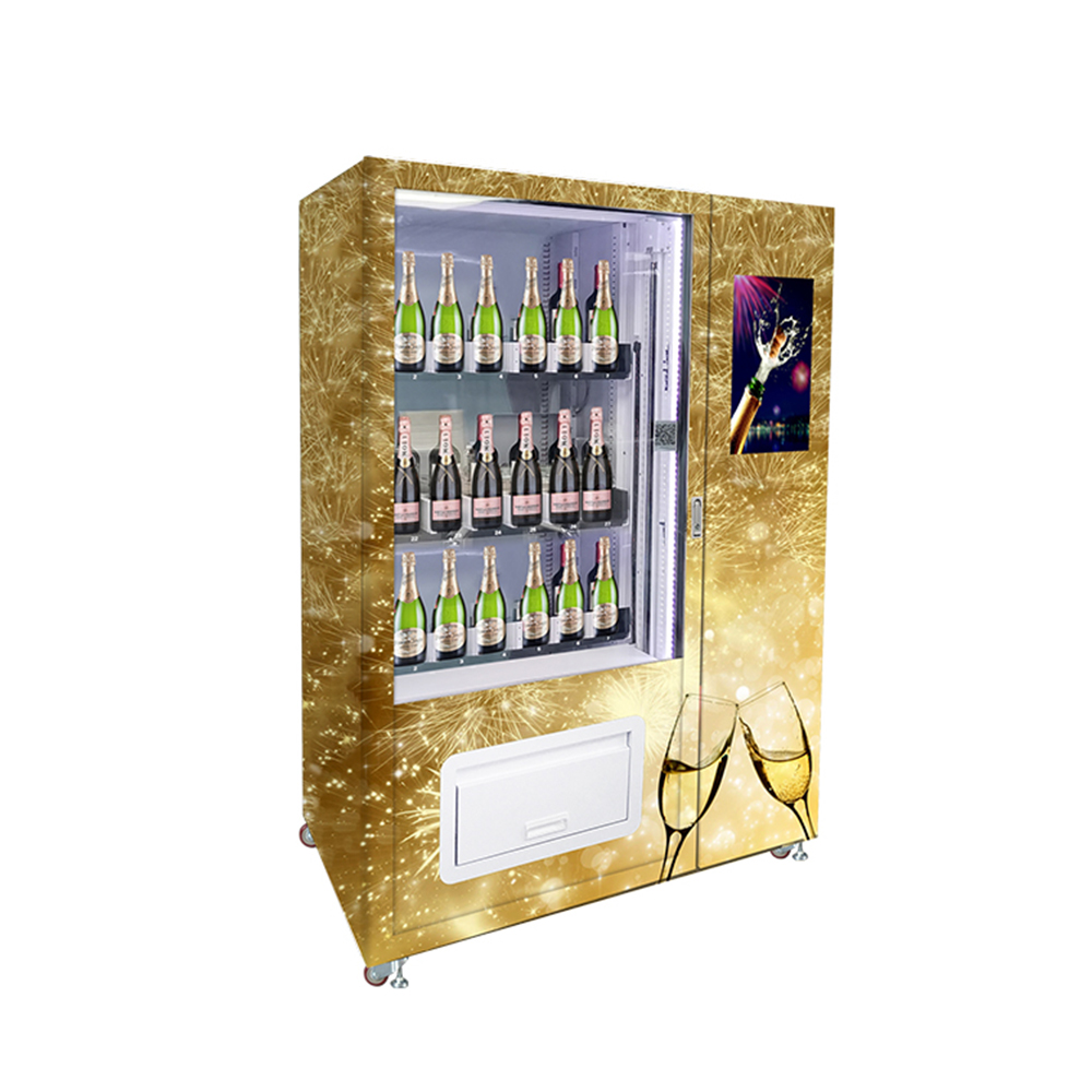 elevator beer champagne vending machine with touch screen