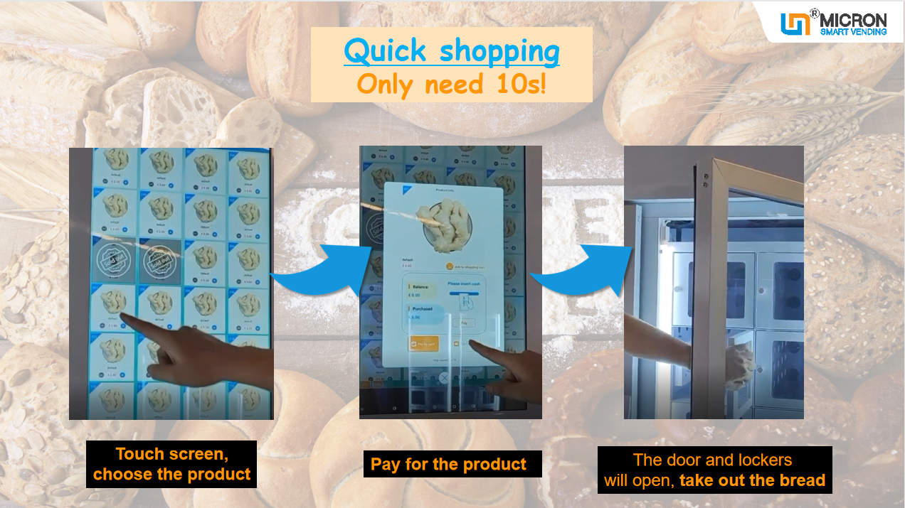 bread cake locker vending machine