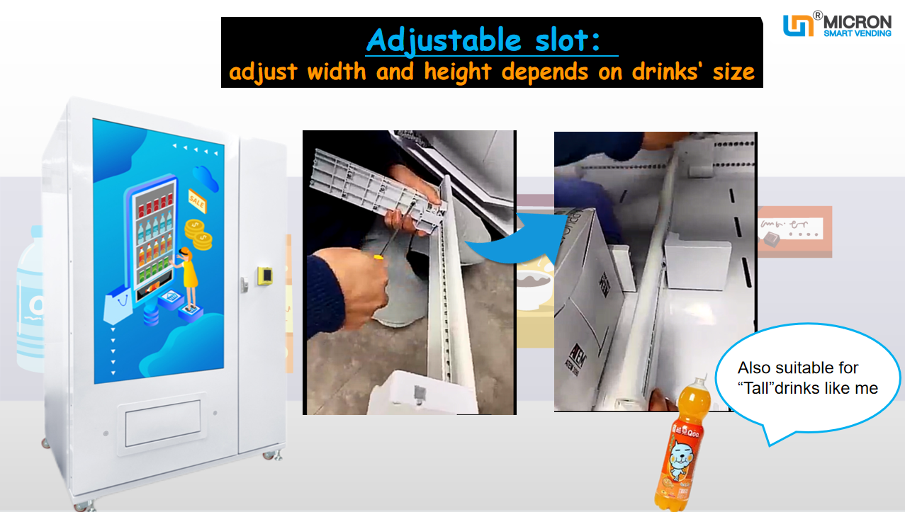 qr code vending machine, big touch screen vending machine, cigarette vending machine, snack and drink vending machine