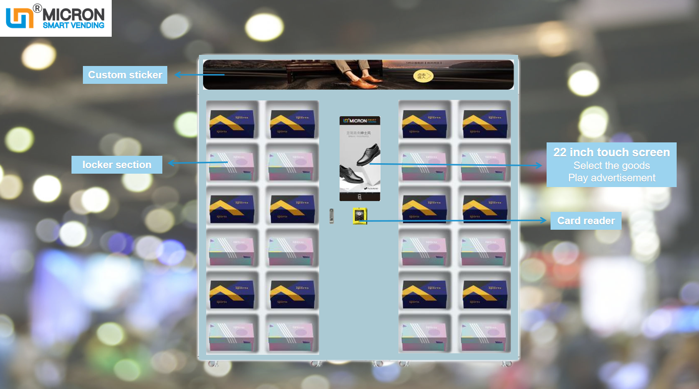 combo locker vending machine clothing vending machine shoes