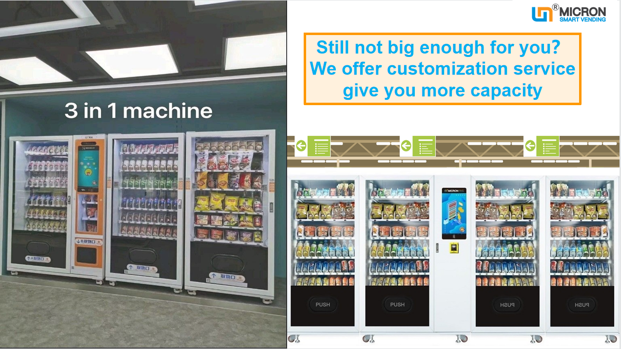 snack drink combo vending machine, meal vending machine,cooling system vending machine