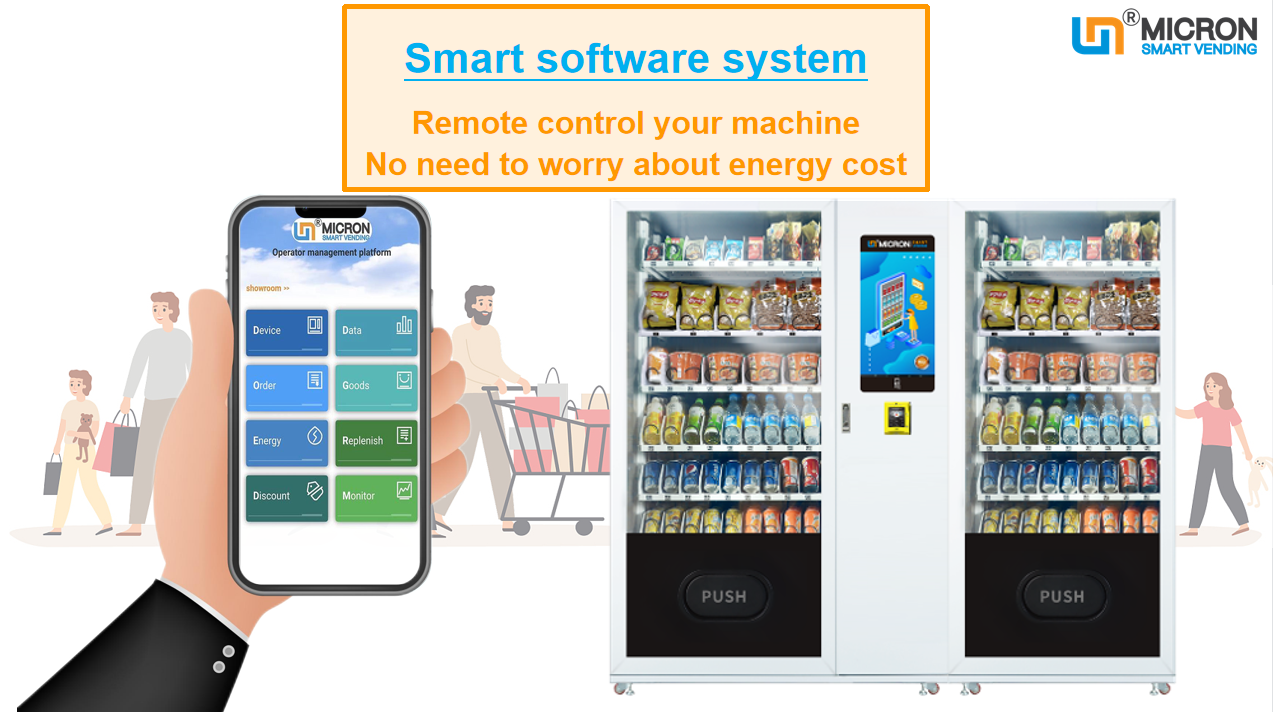 snack drink combo vending machine, meal vending machine,cooling system vending machine