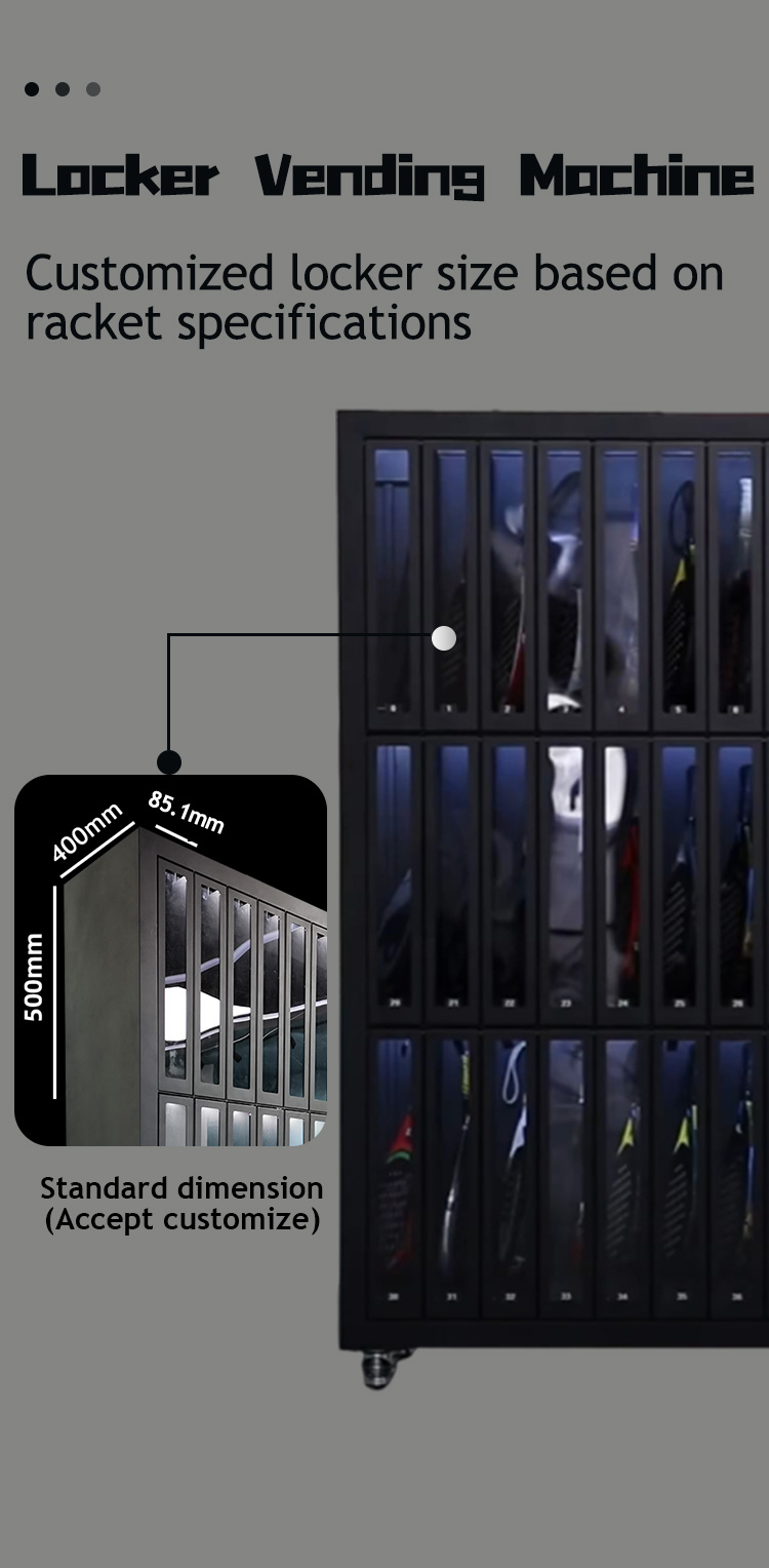 Combo Sport Vending Machine for Padel Rackets Tennis Balls locker vending machine for padel rackets with customized locker size