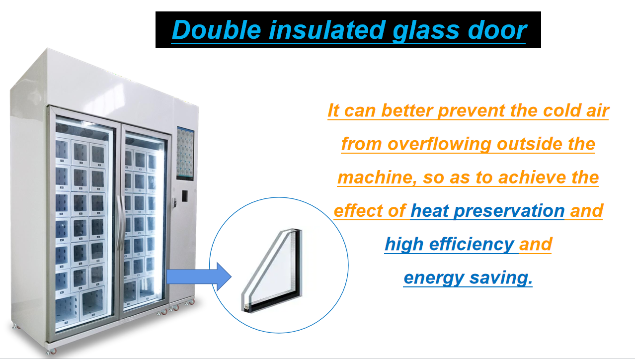 Frozen meat vending machine, seafood vending machine, freezer vending machine, cooling vending machine