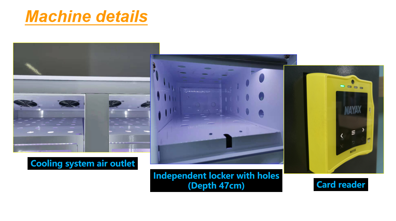 Frozen meat vending machine, seafood vending machine, freezer vending machine, cooling vending machine