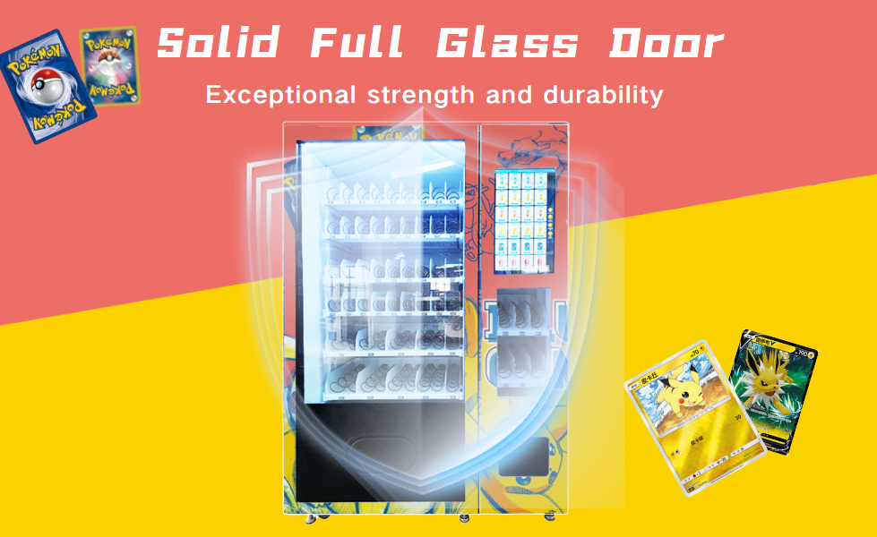 trading card vending machine have double glass