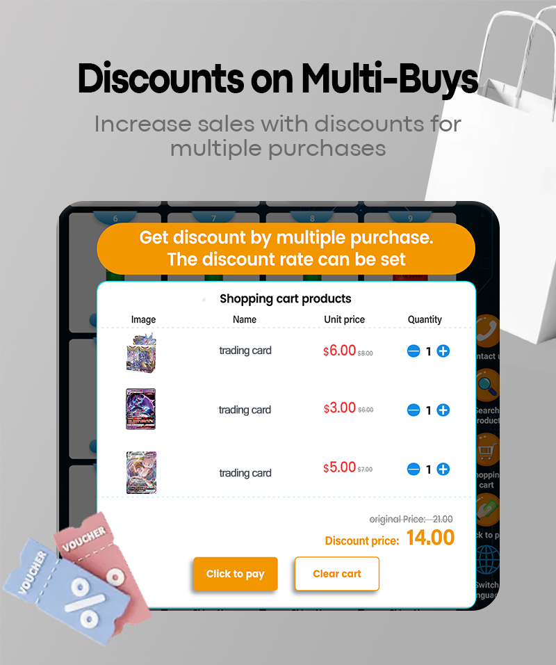 trading card vending machine discounts on multi-buys