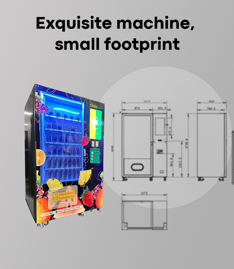 Fruit Cup Vending Machine have 21.5 inch touchscreen designed to provide a healthy, convenient snack option to any location.