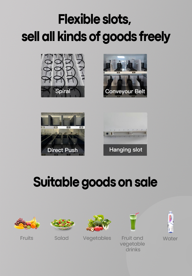 Fruit Cup Vending Machine have 21.5 inch touchscreen designed to provide a healthy, convenient snack option to any location.