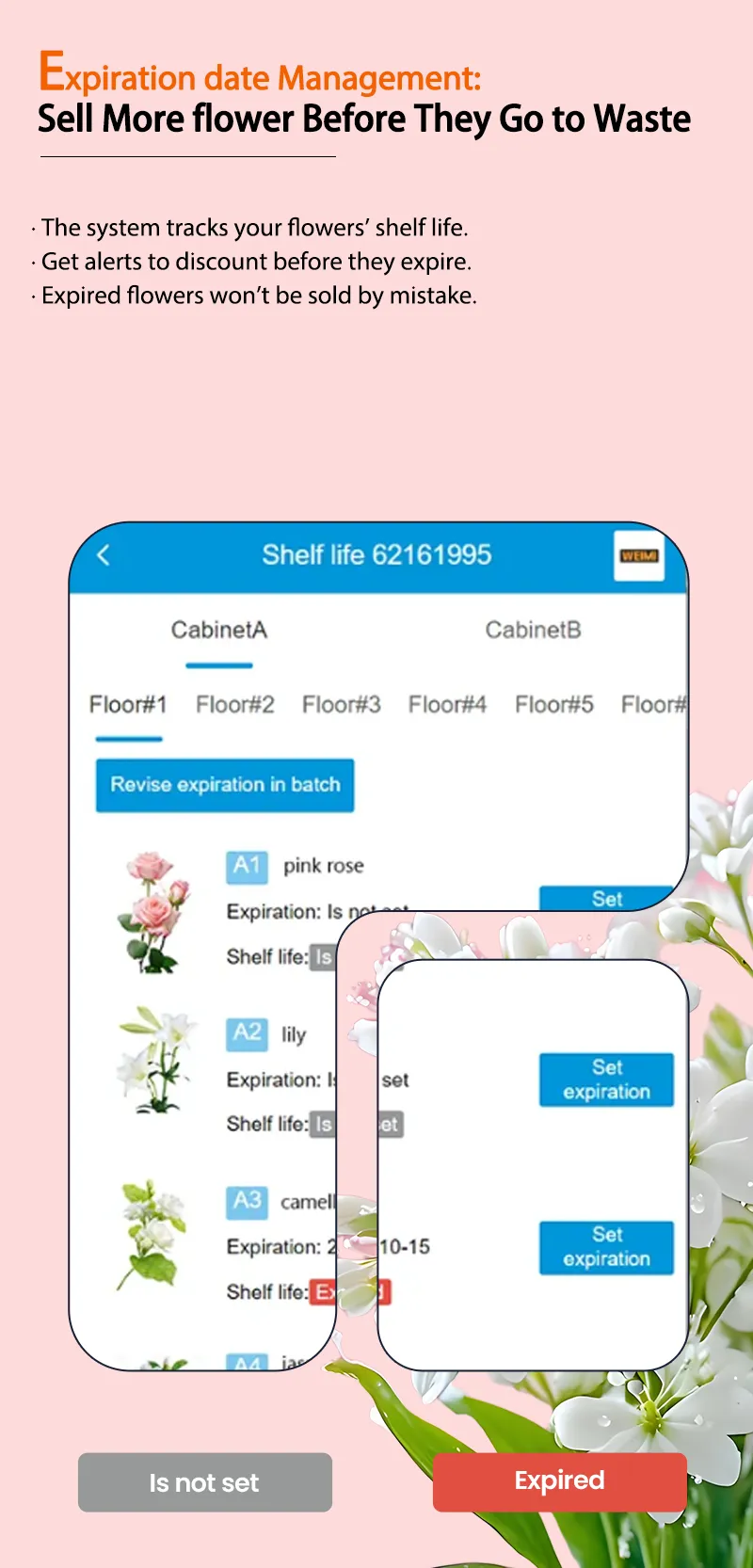 WEIMI Refrigerated Fresh Bouquet Flower Vending Machine