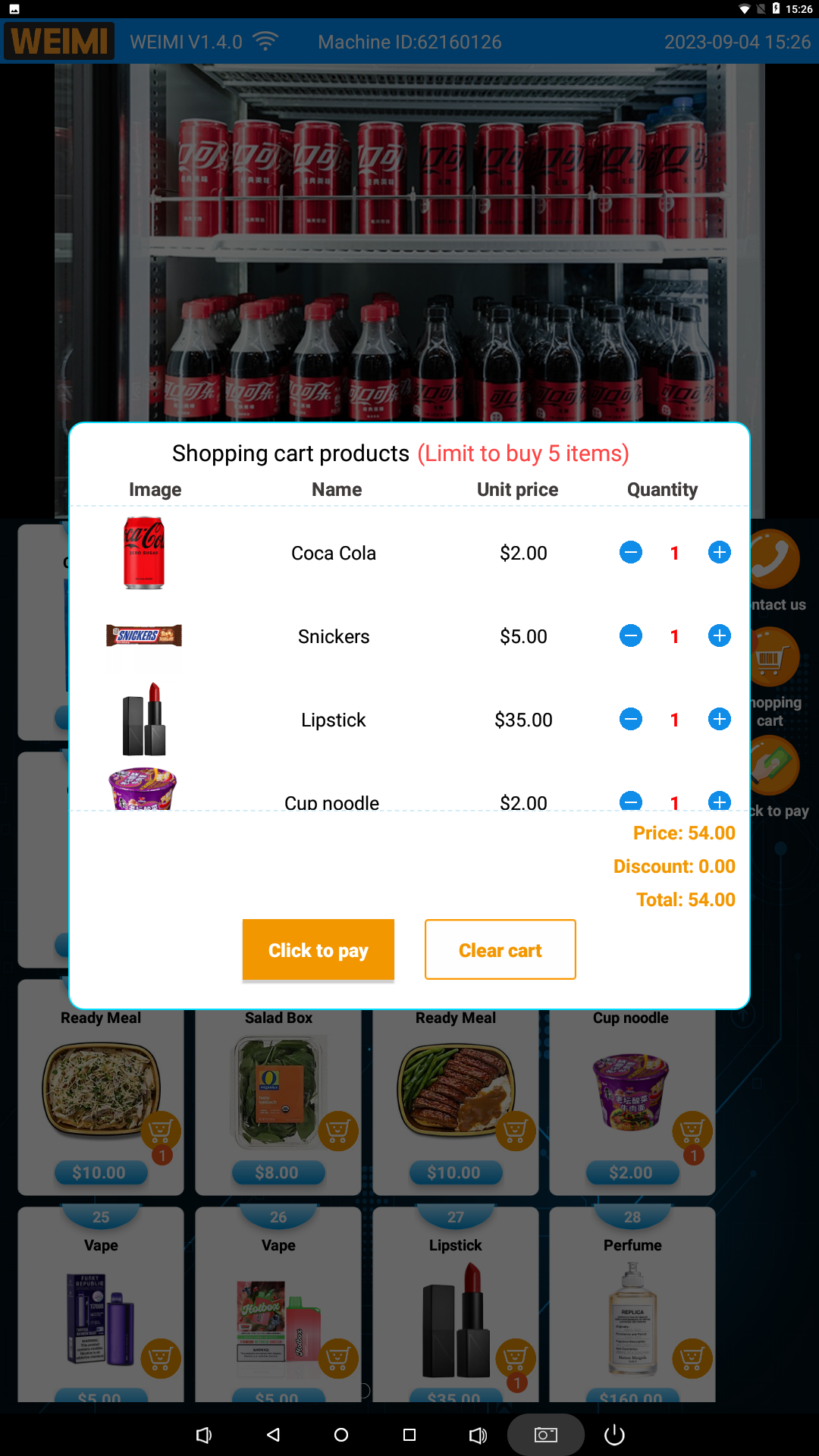 Advanced and comprehensive vending machine purchasing and payment UI ...