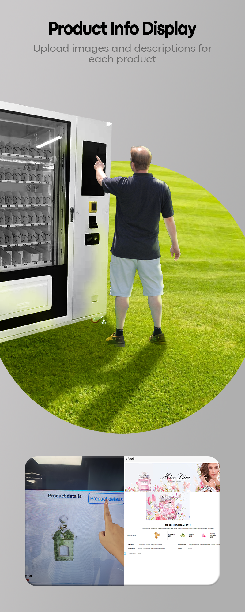 Fruit Cup Vending Machine have 21.5 inch touchscreen designed to provide a healthy, convenient snack option to any location.