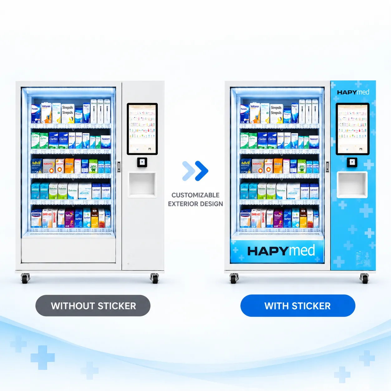 Custom branded OEM medicine vending machine for healthcare retail