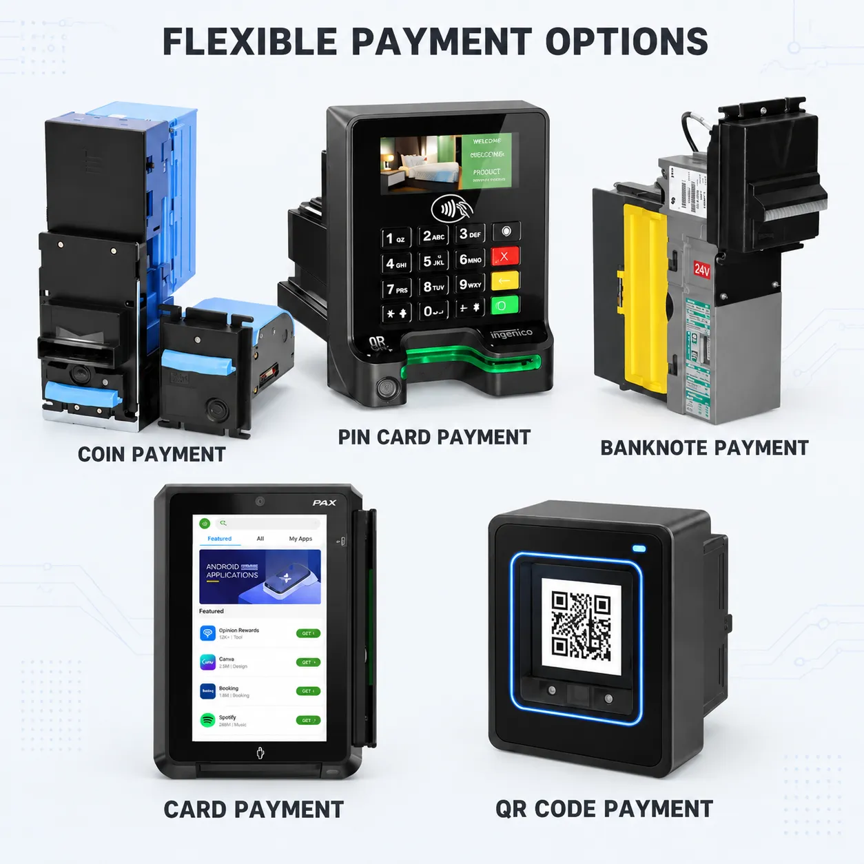 Cashless payment terminal on a smart medicine vending machine