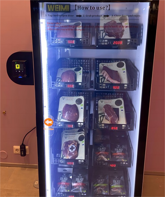 USA: Micron Smart Fridge Vending Machine for dachi Snacks for frozen meat beef