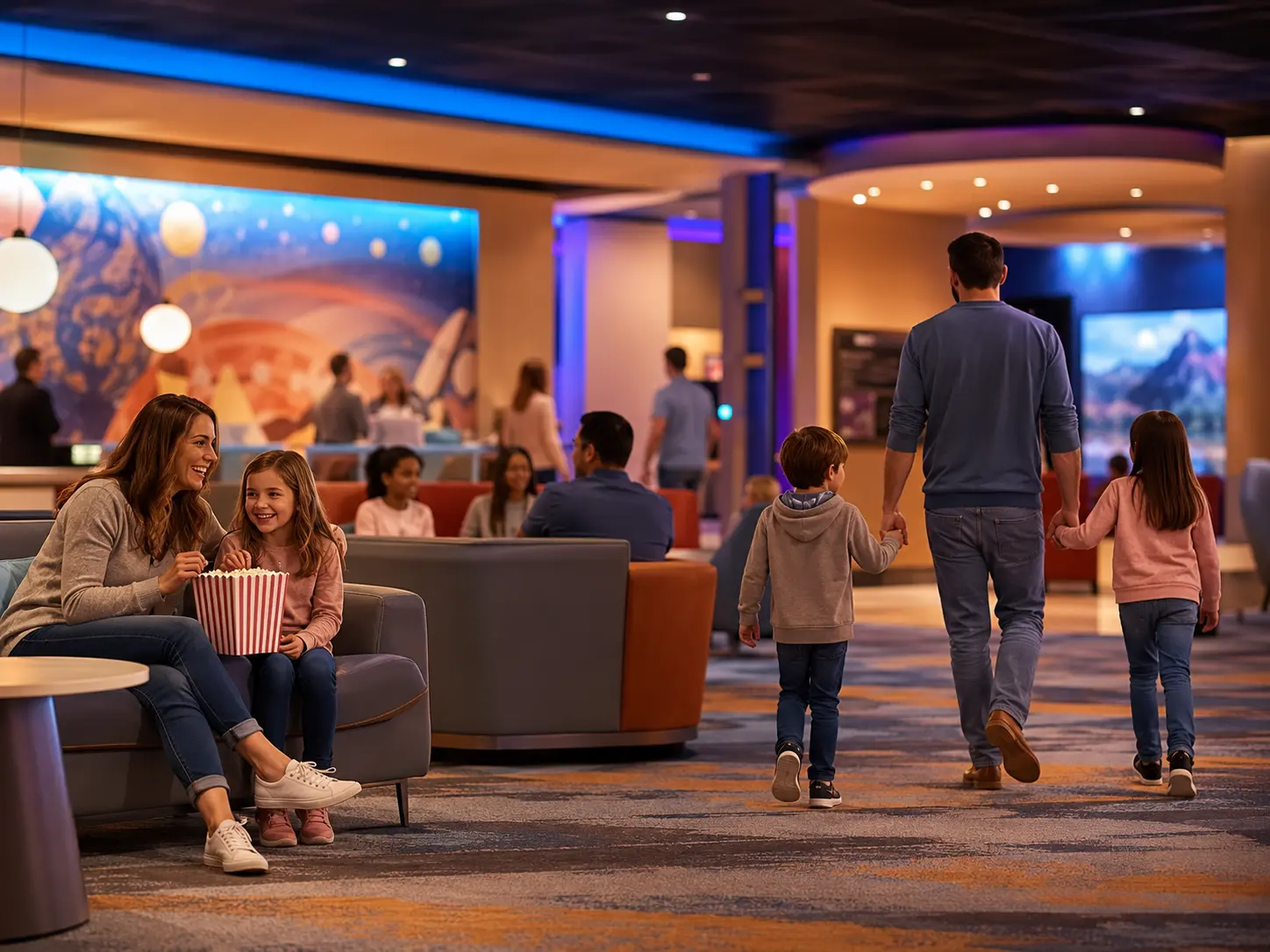 Family entertainment center suitable for an electronic watch vending machine