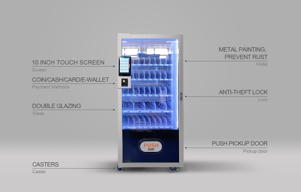 headscarf vending machine have 10 inch touchscreen Newly upgraded, big difference
