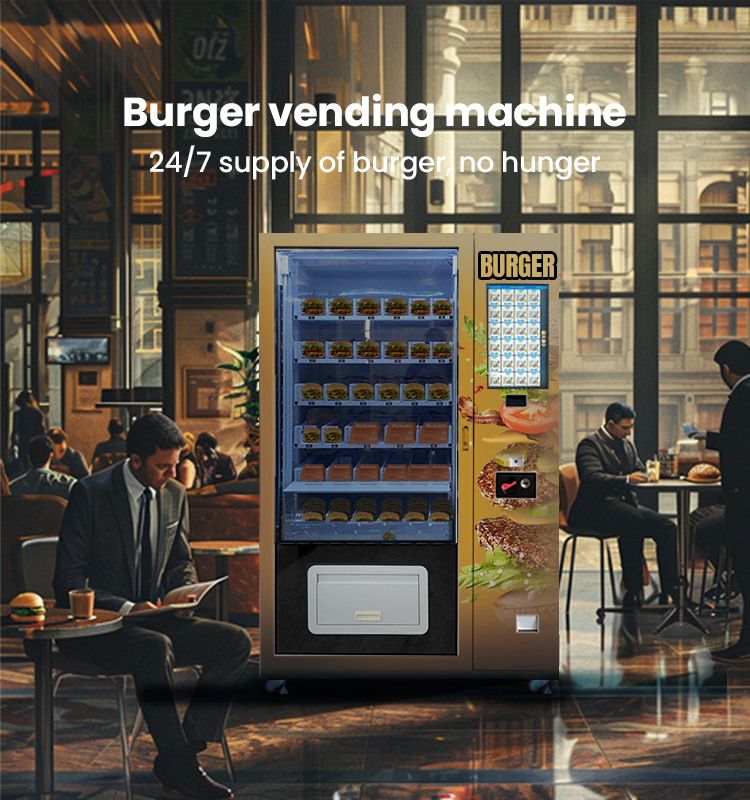 burger vending machine 24/7 supply of burge no hunger