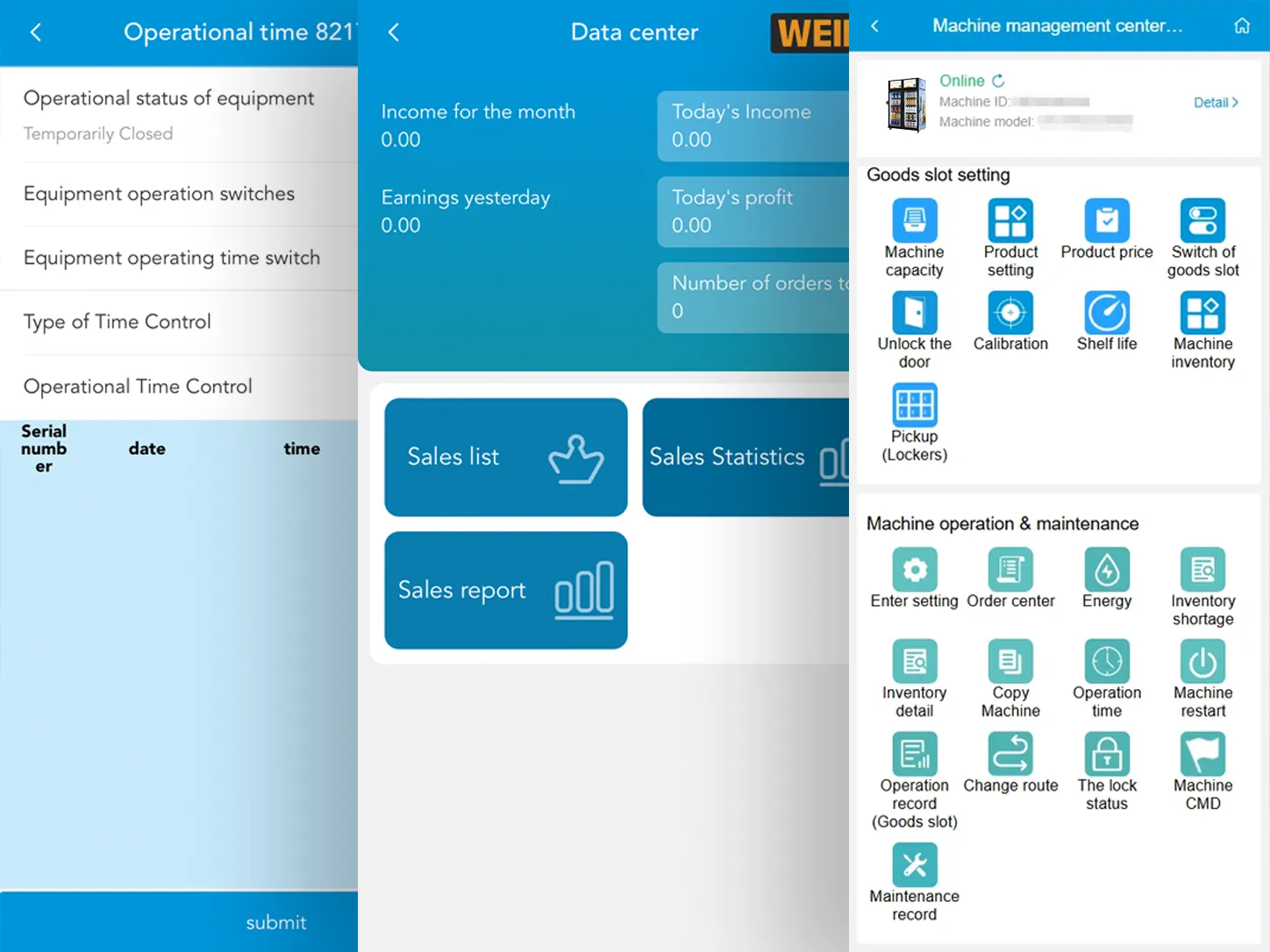 WEIMI Cloud Management Backend Interface