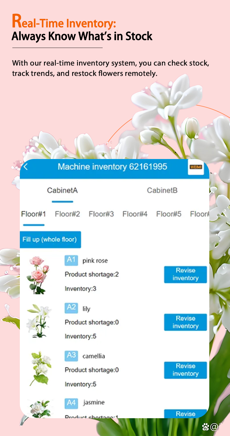 WEIMI Refrigerated Fresh Bouquet Flower Vending Machine