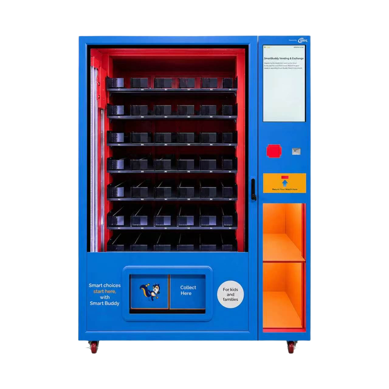Full custom graphic wrap for a children's smartwatch vending machine